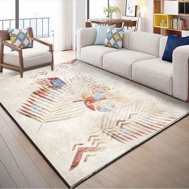 Abstract Flower Print Rug – Soft Non-Slip Area Rug