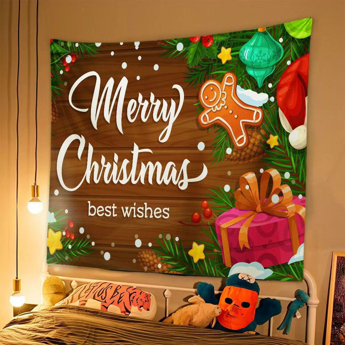 Christmas Wall Tapestry – Festive Hanging Backdrop (98 x 68 cm)