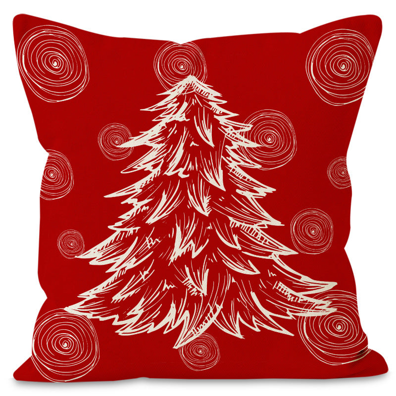 Santa Hat & Christmas Tree Cushion Cover (45 x 45 cm)