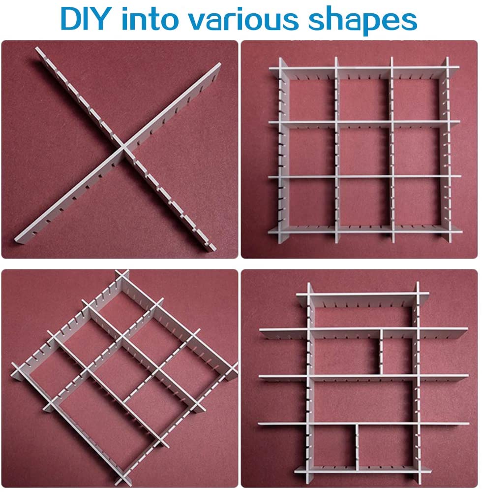 4-Piece Adjustable Drawer Divider Organiser – image 6