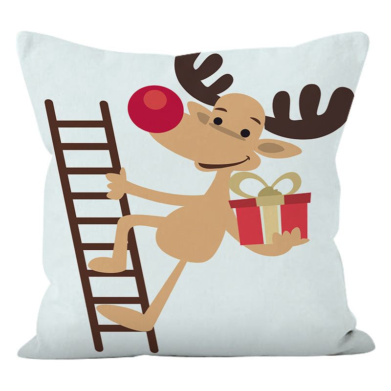Super Soft Reindeer & Snowman Cushion Cover (45 x 45 cm)