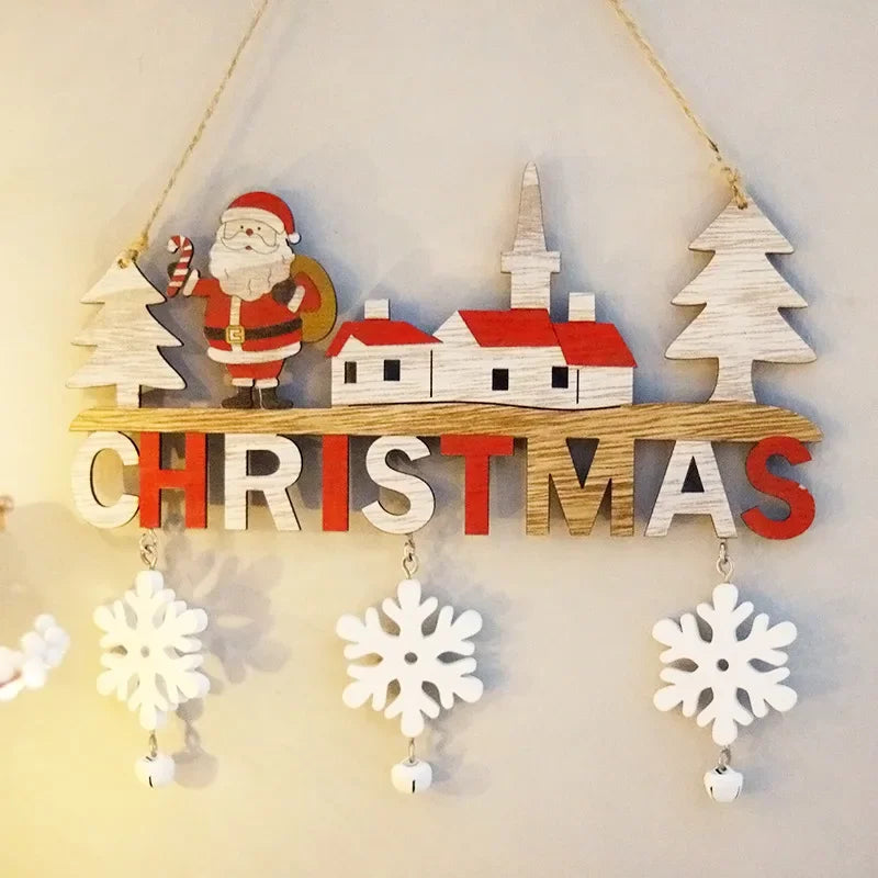 Wooden Christmas Hanging Decorations