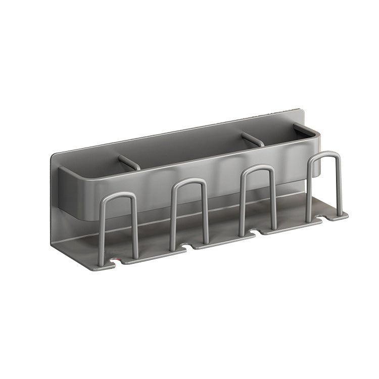 Wall-Mounted Toothbrush Holder – No-Drill Aluminium Rack with Optional Cups