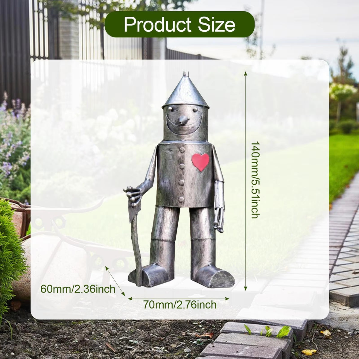Tin Man Garden Statue – image 6