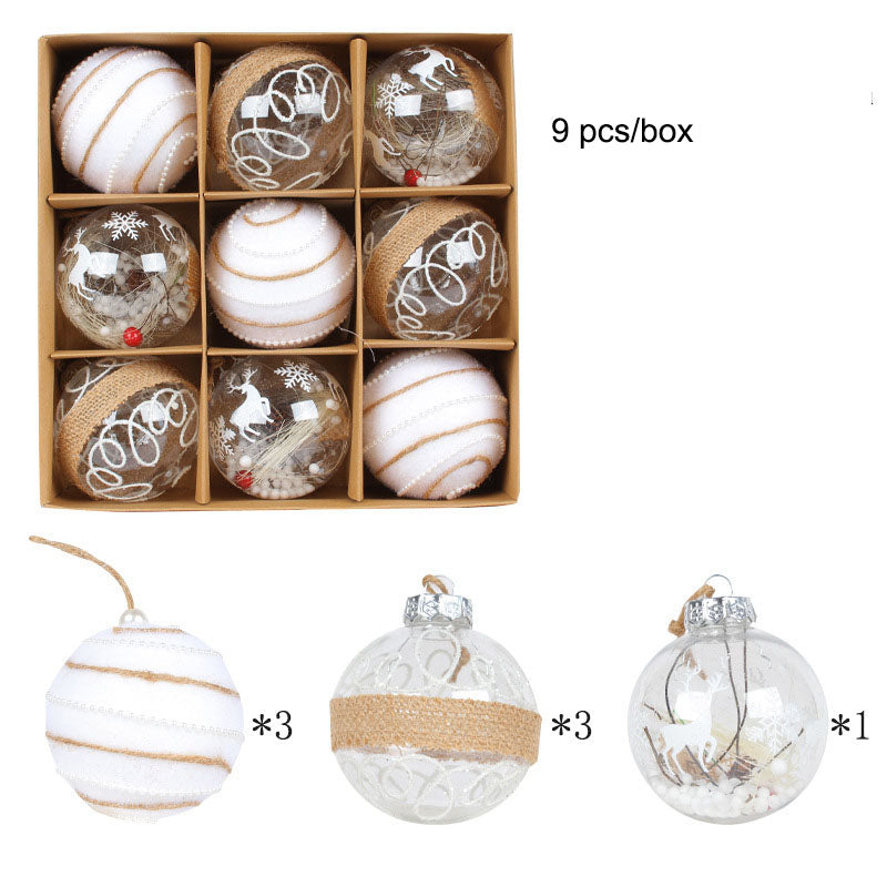 Painted Christmas Bauble Set – 9 x 8 cm Baubles