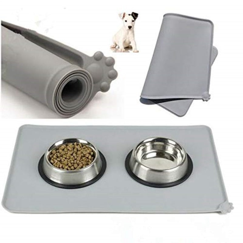 Waterproof Silicone Pet Feeding Mat – Non-Slip Food & Water Bowl Mat