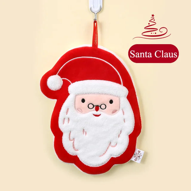 Christmas Hanging Hand Towel – Soft Coral Fleece