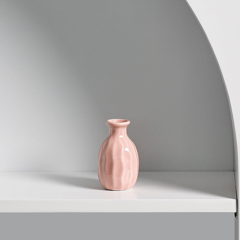 Mini Ribbed Ceramic Bud Vase