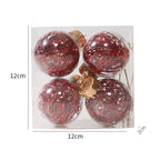 Tinsel-Filled Clear Christmas Baubles – Box of 4 – image 5