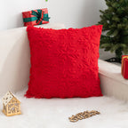 Christmas Tree Faux Fur Cushion Cover – White (45 x 45 cm) – image 3