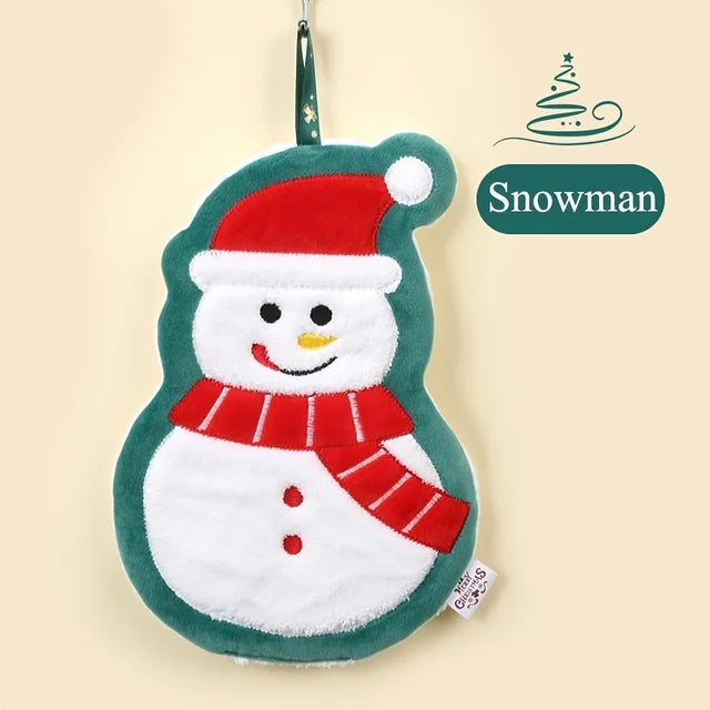 Christmas Hanging Hand Towel – Soft Coral Fleece