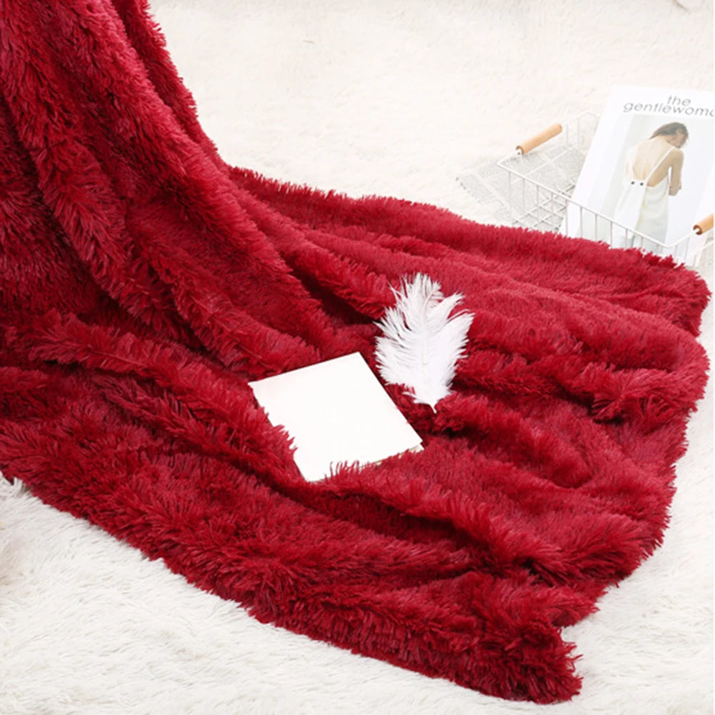 Fluffy Faux Fur Throw Blanket – 80 x 120 cm