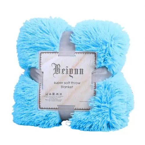 Fluffy Faux Fur Throw Blanket – 80 x 120 cm