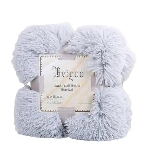 Fluffy Faux Fur Throw Blanket – 80 x 120 cm