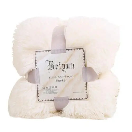 Fluffy Faux Fur Throw Blanket – 80 x 120 cm