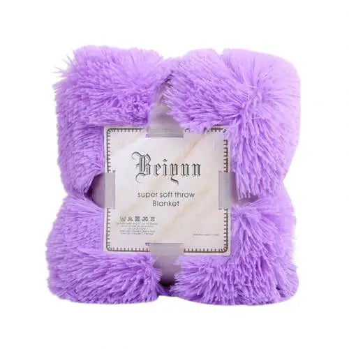 Fluffy Faux Fur Throw Blanket – 80 x 120 cm