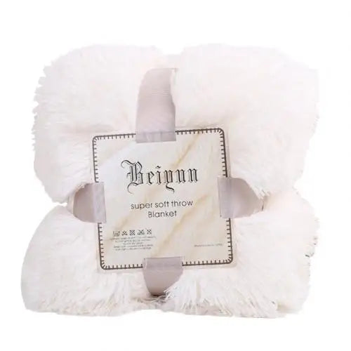 Fluffy Faux Fur Throw Blanket – 80 x 120 cm