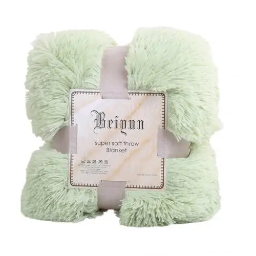 Fluffy Faux Fur Throw Blanket – 80 x 120 cm