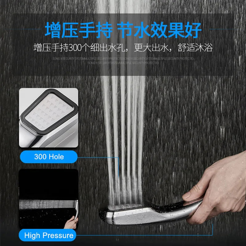 300-hole high-pressure handheld shower head spray comparison