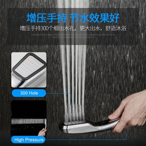 300-hole high-pressure handheld shower head spray comparison