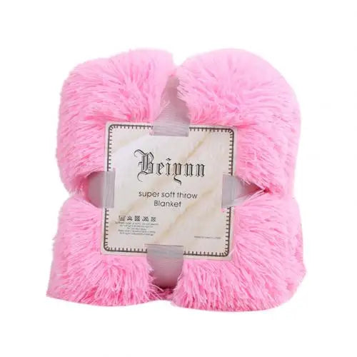 Fluffy Faux Fur Throw Blanket – 80 x 120 cm