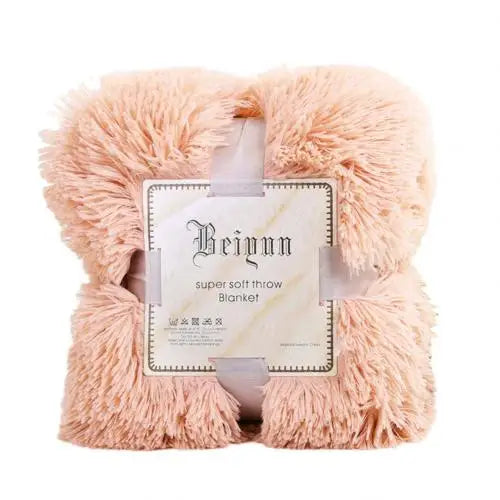 Fluffy Faux Fur Throw Blanket – 80 x 120 cm