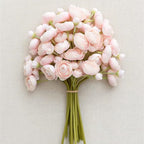 Artificial 24-Head Tea Rose Bouquet – Pink