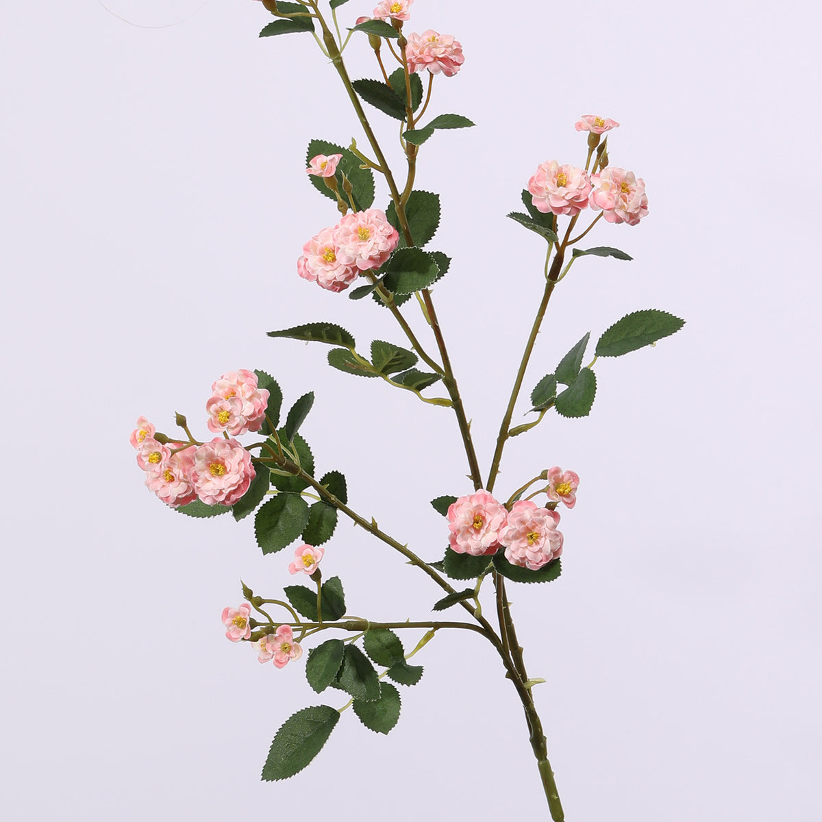 Artificial Multi-Head Rose Stem – Pink