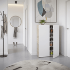 Alvaro white and oak effect two-door shoe cupboard