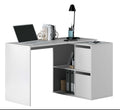 Athena White Reversible Corner Desk with Cupboards