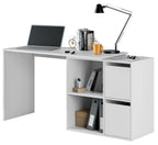 Athena White Reversible Corner Desk with Cupboards