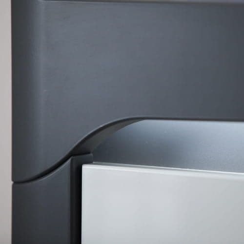 Athens Grey & White Gloss Sideboard with LED Lights – 2 Doors & 4 Drawers