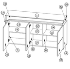Athens Grey & White Gloss 3-Door Sideboard with LED Lights