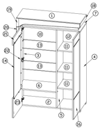 Athens Grey & White Gloss Display Cabinet with LED Lights