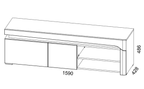 Athens Grey & White Gloss TV Unit – 159cm
