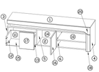 Athens Grey & White Gloss TV Unit – 159cm