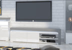 Athens Grey & White Gloss TV Unit – 159cm