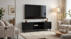 Atlantis Matte Black Large TV Cabinet – 160cm