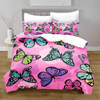 Butterfly Print Duvet Cover Set with Pillowcases – image 2