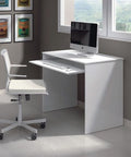 Blanco Small Arctic White Desk with Keyboard Tray