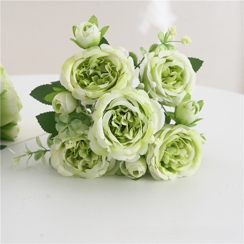 Artificial Peony Rose Bouquet – Green