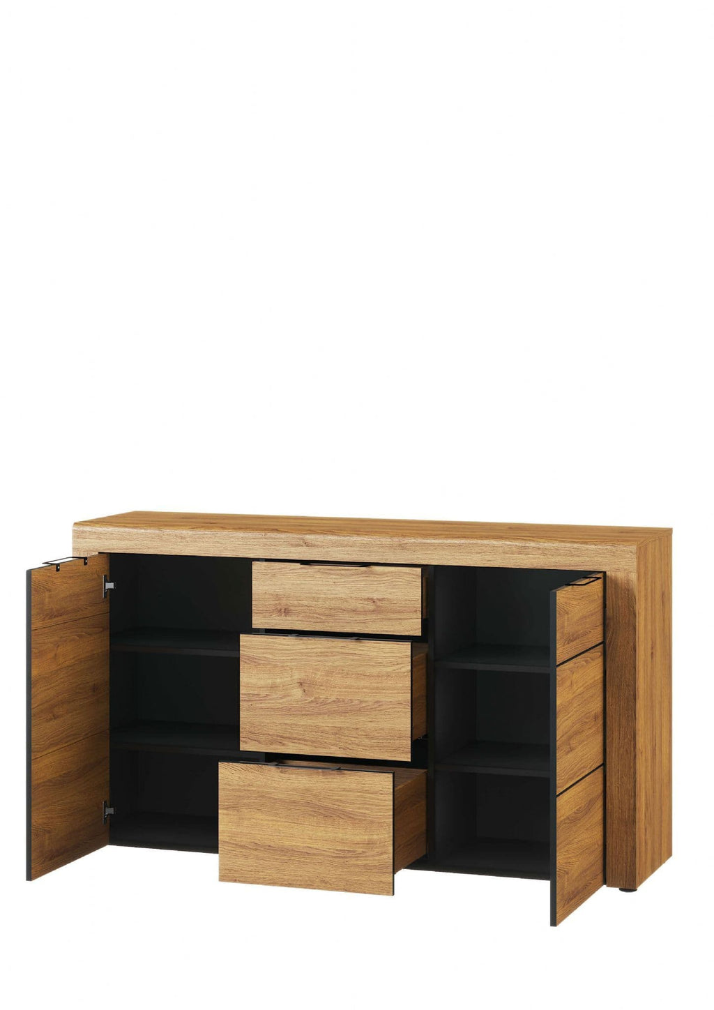 Camar Large Oak Sideboard – 3 Soft-Close Drawers & 2 Doors