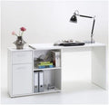Carin White Corner Flexi Desk with Drawer & Cupboard