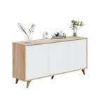 Casablanca White & Oak Wide 3-Door Sideboard