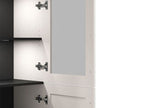 Cassio Cashmere Taupe Panelled Low Display Cabinet
