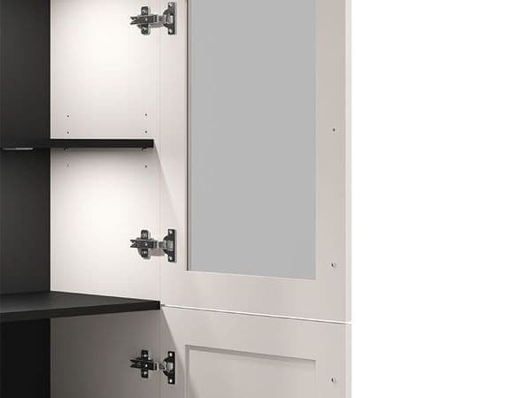 Cassio Cashmere Taupe Panelled Low Display Cabinet