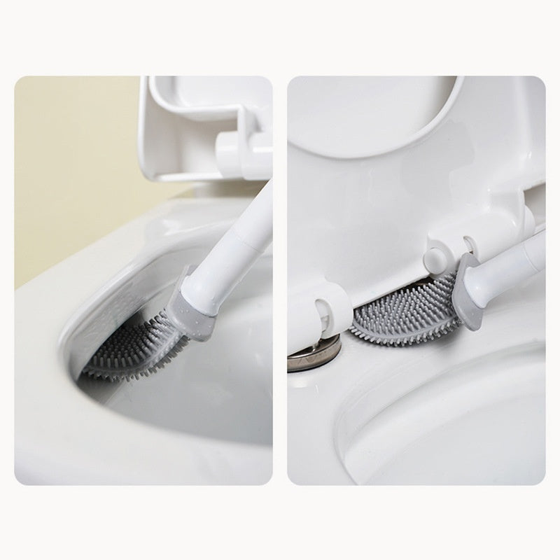 Wall-Mounted Silicone Toilet Brush & Holder – image 4