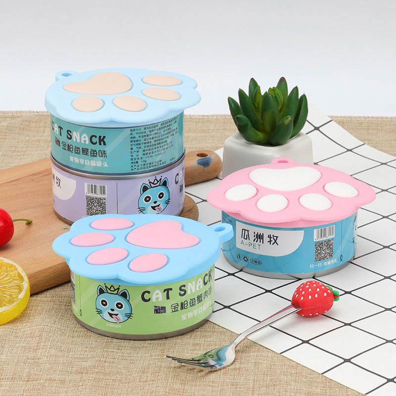 Paw-Shaped Silicone Pet Food Can Lid