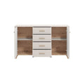 Dariqon Cashmere & Oak Sideboard – 2 Doors & 4 Drawers, 154cm