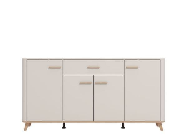 Dariqon Cashmere & Oak Wide Sideboard – 4 Doors, 180cm